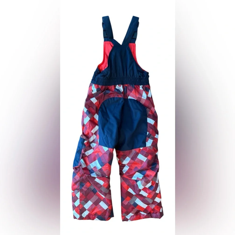 Perfect Lands' End Kids Grow-A-Longs Snow‎ Ski Bib Pants Unisex Size 4 Geometric